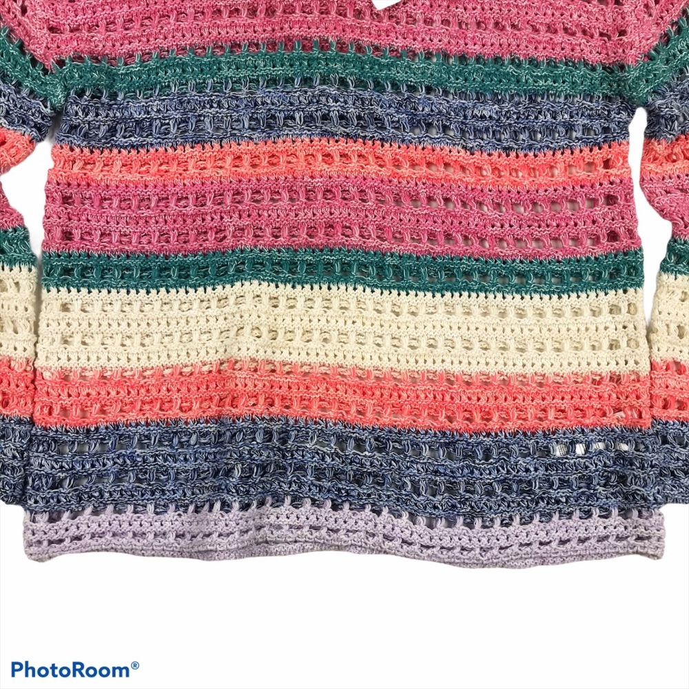 Gap Colorful Striped Open Knit Sweater - Picture 5 of 9